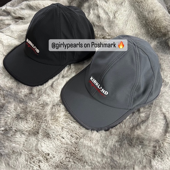 Kirkland Signature Unisex Logo Hat 2 Hats Black & Gray NEW main image 10